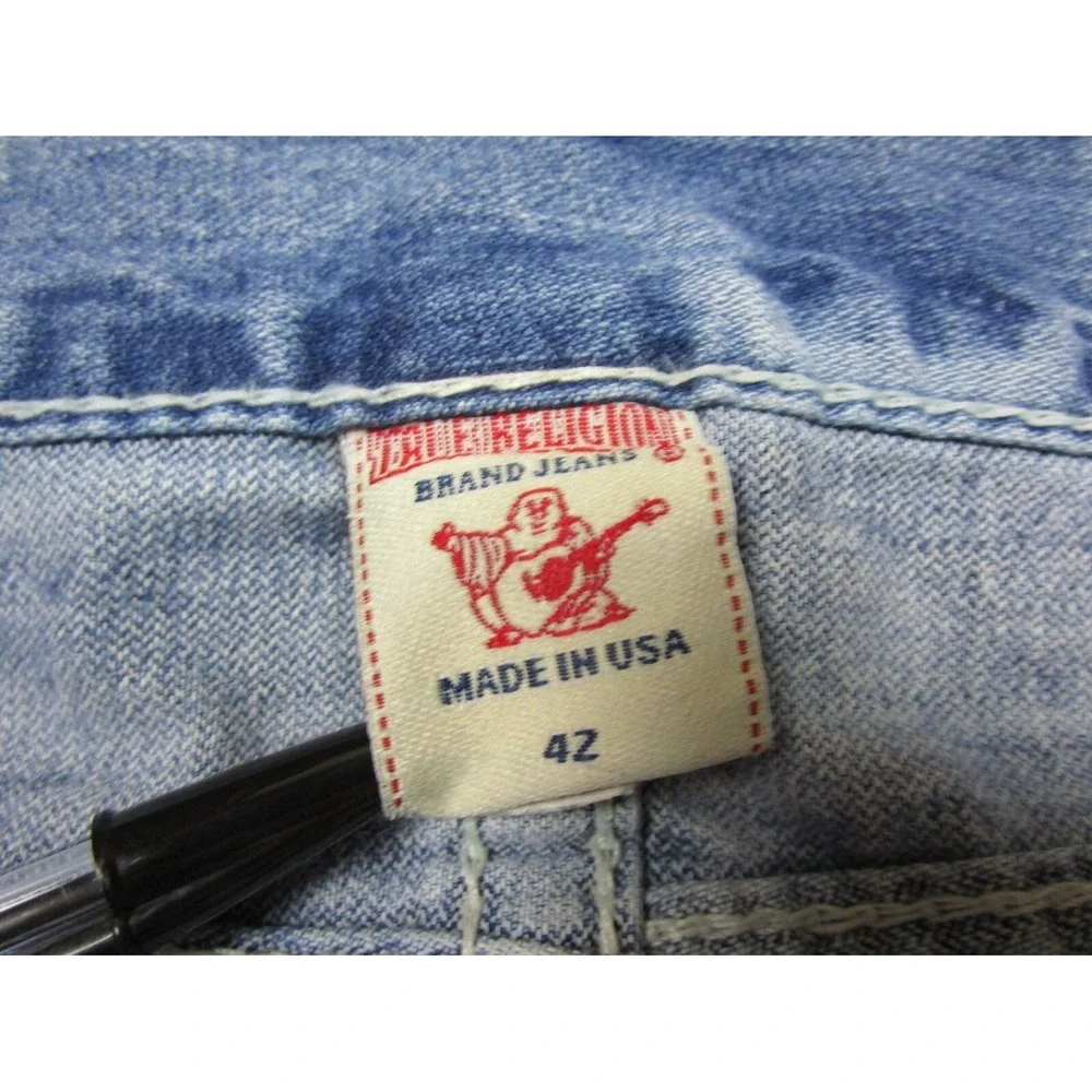 True Religion Men's Designer Jeans‎ - Ricky Big T USA Straight 42x33 Flap